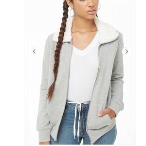 NWOT Forever 21 Fleece zip up S